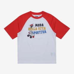 Fila Skate Raglan Round - Poikien Poolopaita - VaaleanPunainen | FI-24296